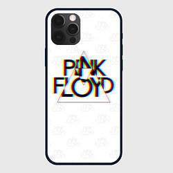Чехол для iPhone 12 Pro PINK FLOYD LOGO ПИНК ФЛОЙД ГЛИТЧ, цвет: 3D-черный