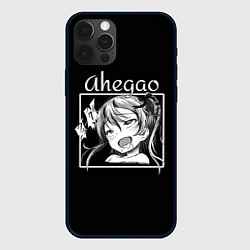 Чехол для iPhone 12 Pro АХЕГАО AHEGAO аниме, цвет: 3D-черный