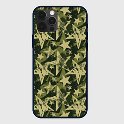 Чехол для iPhone 12 Pro Star camouflage, цвет: 3D-черный