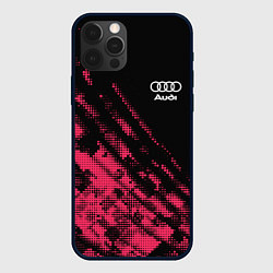 Чехол для iPhone 12 Pro Audi Текстура, цвет: 3D-черный