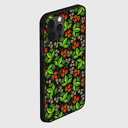 Чехол для iPhone 12 Pro Русское Народное Искусство - хохлома, цвет: 3D-черный — фото 2