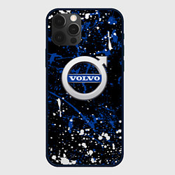 Чехол для iPhone 12 Pro Volvo - Брызги красок, цвет: 3D-черный