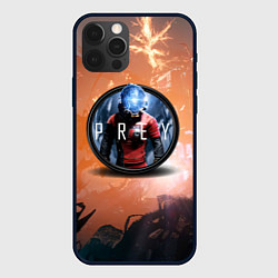 Чехол для iPhone 12 Pro PREY LOGO, цвет: 3D-черный