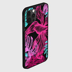 Чехол для iPhone 12 Pro Папоротниковый неон, цвет: 3D-черный — фото 2