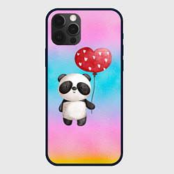Чехол iPhone 12 Pro Маленькая панда с сердечком