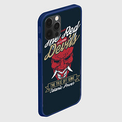 Чехол для iPhone 12 Pro Красный Дьявол, цвет: 3D-тёмно-синий — фото 2