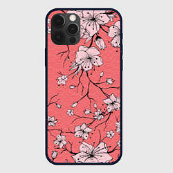 Чехол для iPhone 12 Pro Начало цветения, цвет: 3D-черный