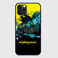 Чехол для iPhone 12 Pro Ви и Джонни Cyberpunk 2077 Vi johnny, цвет: 3D-черный
