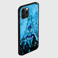Чехол для iPhone 12 Pro Спортивное плавание Голубая вода, цвет: 3D-черный — фото 2