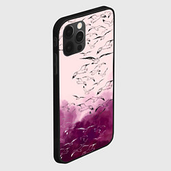 Чехол для iPhone 12 Pro Птицы на небе, цвет: 3D-черный — фото 2