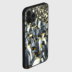 Чехол для iPhone 12 Pro Пингвины Penguins, цвет: 3D-черный — фото 2