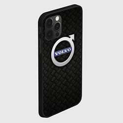 Чехол для iPhone 12 Pro Обновленный металлический логотип VOLVO, цвет: 3D-черный — фото 2