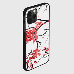 Чехол для iPhone 12 Pro Распустившиеся цветы, цвет: 3D-черный — фото 2
