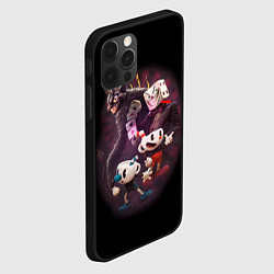 Чехол для iPhone 12 Pro Дьявол, Чашки и Кинг Дайс Cuphead, цвет: 3D-черный — фото 2