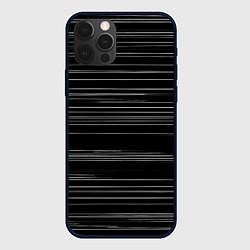 Чехол iPhone 12 Pro Узор H&S Полосы Черно-белый 119-9-35-5-f-2