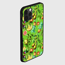Чехол для iPhone 12 Pro Сочные фрукты паттерн, цвет: 3D-черный — фото 2