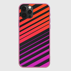 Чехол iPhone 12 Pro Линии градиентGradient Polygon Lines