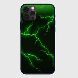 Чехол iPhone 12 Pro Разряд молнии: Green