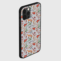 Чехол для iPhone 12 Pro Лисы и лесные ягоды, цвет: 3D-черный — фото 2