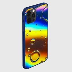Чехол для iPhone 12 Pro Градиент Жёлто-Синяя Абстракция, цвет: 3D-тёмно-синий — фото 2