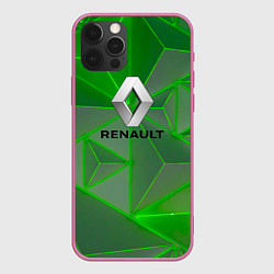 Чехол для iPhone 12 Pro RENAULT РЕНО abstraction, цвет: 3D-малиновый