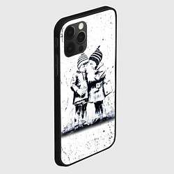 Чехол для iPhone 12 Pro BANKSY БЭНКСИ дети, цвет: 3D-черный — фото 2