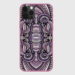 Чехол iPhone 12 Pro Абстракция Разноцветный калейдоскоп Фиолетовый, че