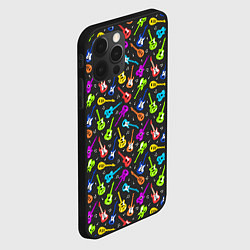 Чехол для iPhone 12 Pro Разноцветные Гитары, цвет: 3D-черный — фото 2