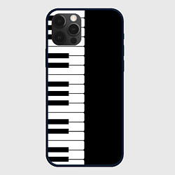 Чехол iPhone 12 Pro Черно-Белое Пианино Piano