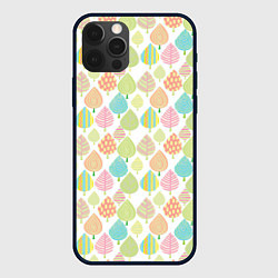 Чехол для iPhone 12 Pro Яркие деревья, цвет: 3D-черный