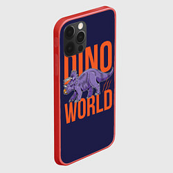 Чехол для iPhone 12 Pro Dino World, цвет: 3D-красный — фото 2
