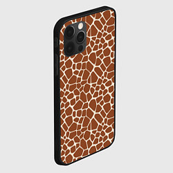Чехол для iPhone 12 Pro Шкура Жирафа - Giraffe, цвет: 3D-черный — фото 2