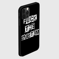 Чехол для iPhone 12 Pro FACK THE SYSTEM, цвет: 3D-черный — фото 2