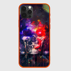 Чехол для iPhone 12 Pro Vanguard neon skull Fashion pattern, цвет: 3D-красный