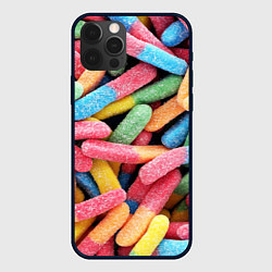 Чехол для iPhone 12 Pro Мармеладные червячки, цвет: 3D-черный
