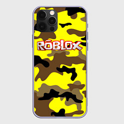 Чехол iPhone 12 Pro Roblox Камуфляж Жёлто-Коричневый