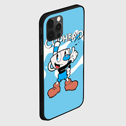 Чехол для iPhone 12 Pro Cuphead синяя чашечка, цвет: 3D-черный — фото 2