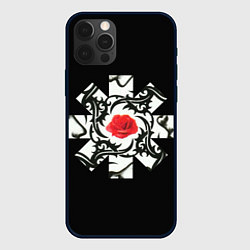 Чехол iPhone 12 Pro RHCP Logo Red Rose