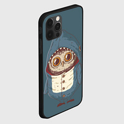 Чехол для iPhone 12 Pro Совушка-в костюме акулы, цвет: 3D-черный — фото 2