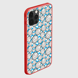 Чехол для iPhone 12 Pro Мячи Волейбольные, цвет: 3D-красный — фото 2