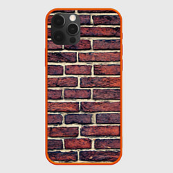 Чехол для iPhone 12 Pro Brick Wall, цвет: 3D-красный