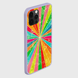 Чехол для iPhone 12 Pro Геометрический паттерн Retro, цвет: 3D-светло-сиреневый — фото 2