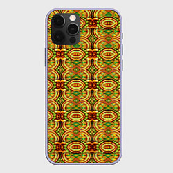 Чехол для iPhone 12 Pro Абстрактные узоры, цвет: 3D-светло-сиреневый