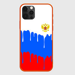 Чехол iPhone 12 Pro Флаг герб russia