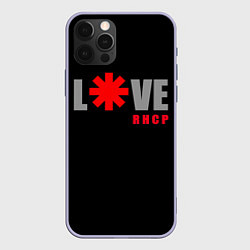 Чехол для iPhone 12 Pro Love RHCP Red Hot Chili Peppers, цвет: 3D-светло-сиреневый