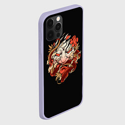 Чехол для iPhone 12 Pro Маска Ёкая, цвет: 3D-светло-сиреневый — фото 2