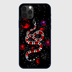 Чехол iPhone 12 Pro Змея в Красном Космосе Space Snake