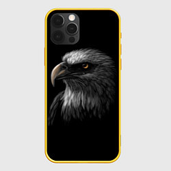 Чехол для iPhone 12 Pro Голова хищного орла, цвет: 3D-желтый