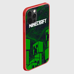 Чехол для iPhone 12 Pro Minecraft майнкрафт Зомби, цвет: 3D-красный — фото 2