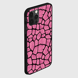 Чехол для iPhone 12 Pro Шерсть розового жирафа, цвет: 3D-черный — фото 2